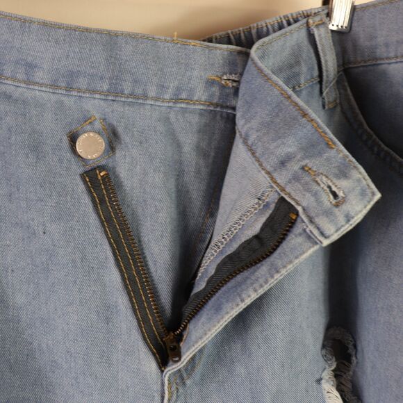 Shein Curve Distressed Wide Leg Jeans size 3XL - Picture 3 of 4